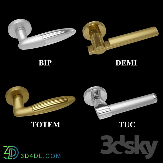 Handles for doors and windows Mandelli 4 pcs. 4 colors 5