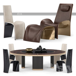 Table Chair Giorgetti Eva Chairs and Gordon Table 