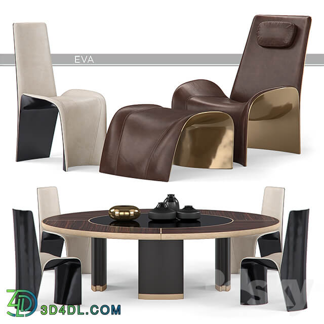 Table Chair Giorgetti Eva Chairs and Gordon Table