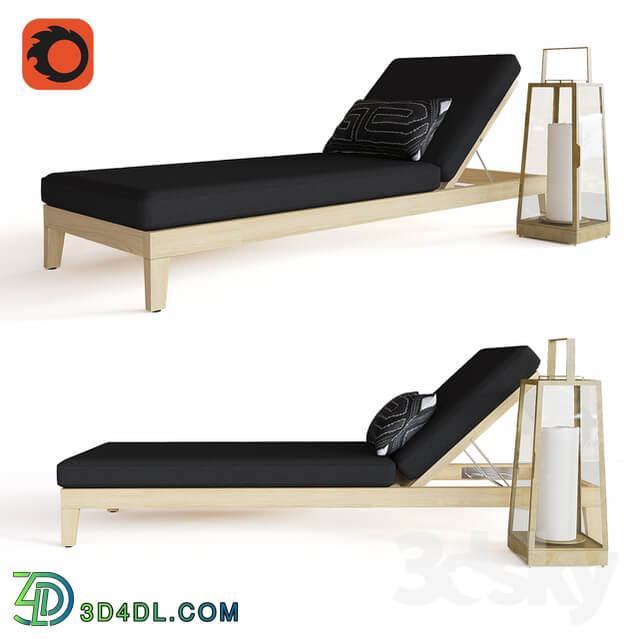 BALMAIN TEAK CHAISE