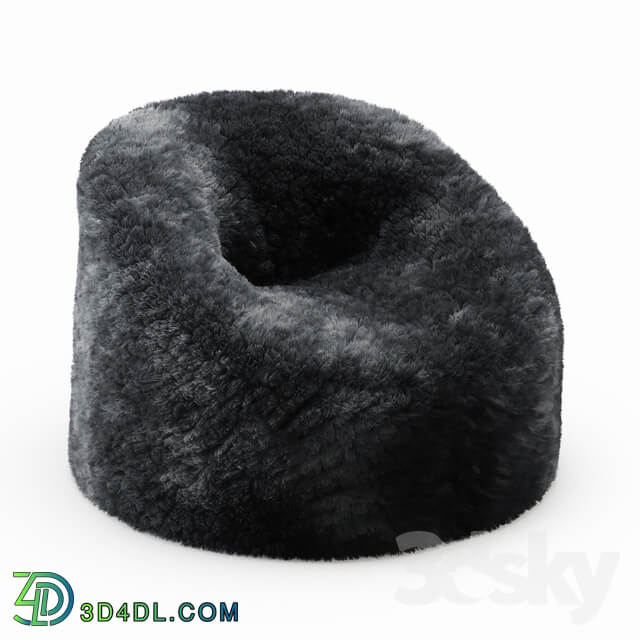 Sheepskin Beanbag Gray