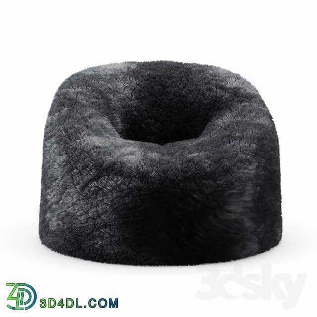 Sheepskin Beanbag Gray