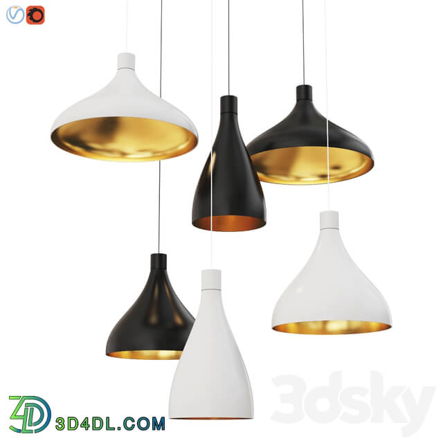 Swell pendant light Pablodesigns Pendant light 3D Models