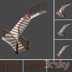 Set of stairs with 3 style 