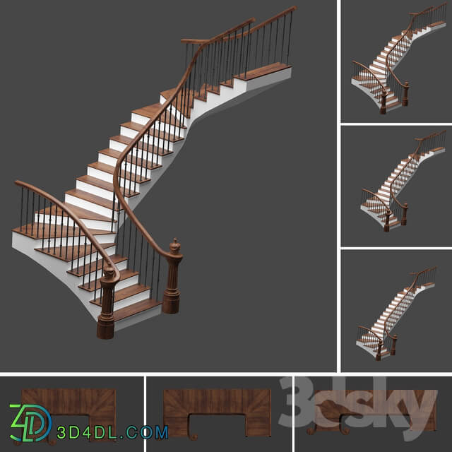 Set of stairs with 3 style