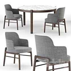 Table Chair Flexform Gustav Table Leda Chair 