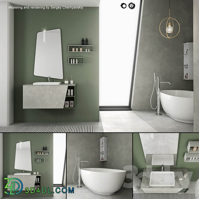 Bathroom furniture set Arcom e.Ly 3