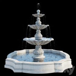 Classic Fountain 1 Urban environment 3D Models 