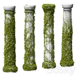 Leaves on a Doric column. 4 models Outdoor 3D Models 