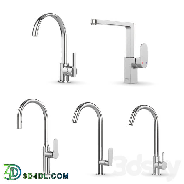 Set of kitchen faucets Ravak set 11 Faucet 3D Models