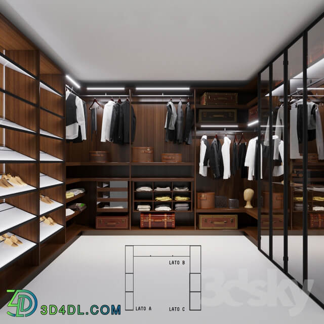 Wardrobe Display cabinets Porro closet