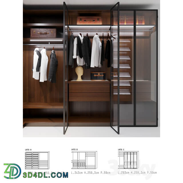 Wardrobe Display cabinets Porro closet