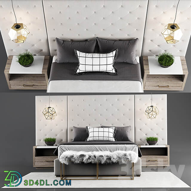 Bed Thyne Upholstered Queen Bed With Wall Panels