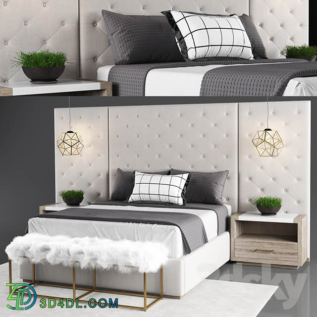 Bed Thyne Upholstered Queen Bed With Wall Panels