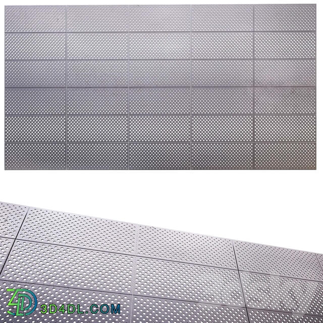 perforated metal panel N6 3D Models