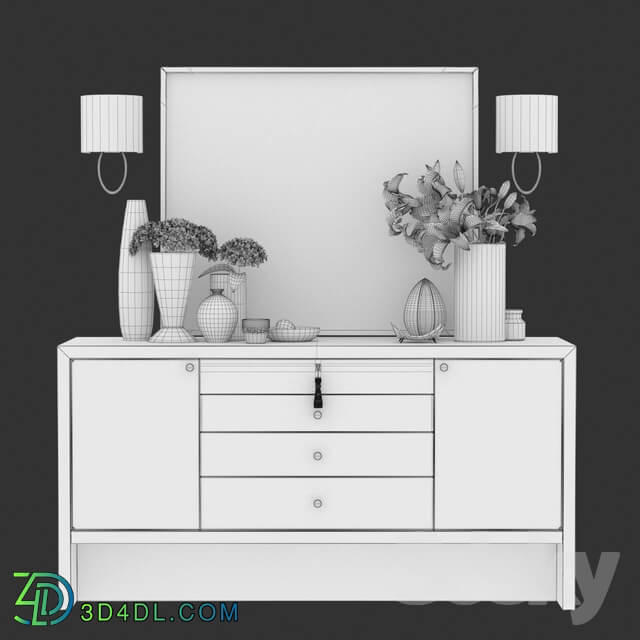 Sideboard Chest of drawer Chest of drawers Carmel Console with decor