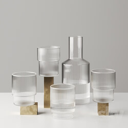 Ripple Glass and Carafe by Ferm living 