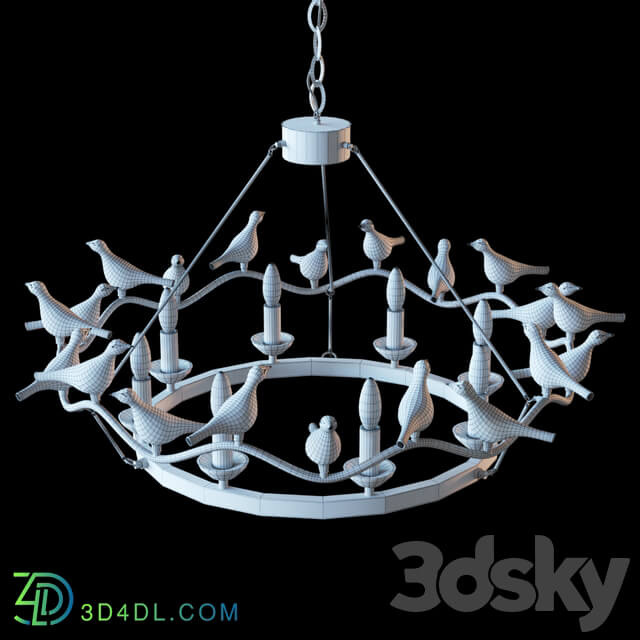 Favorite 1750 9P Chandelier Pajaritos Pendant light 3D Models