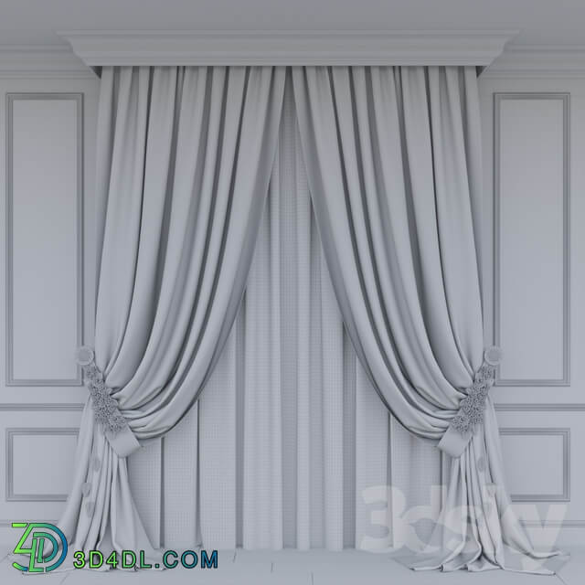 A curtain with flowers