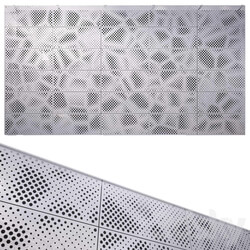 perforated metal panel N2 3D Models 