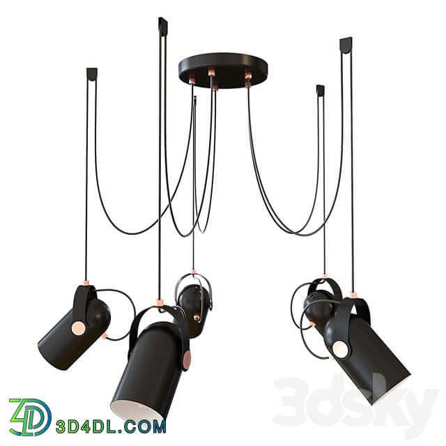 Suspended chandelier Favorit Ampolla 2007 5P Pendant light 3D Models