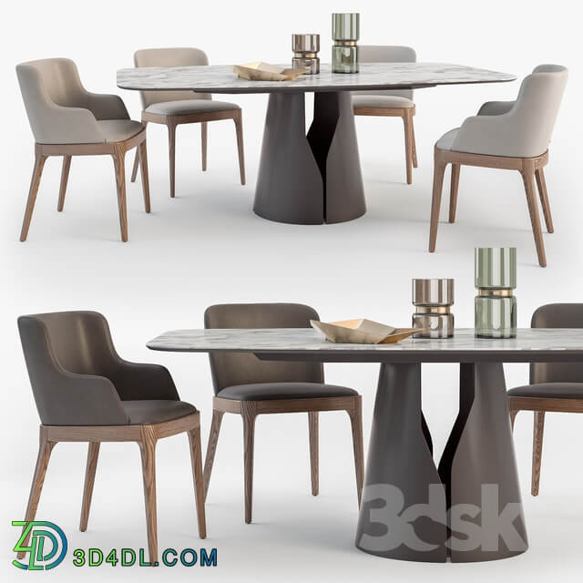 Table Chair Cattelan Italia Giano table Magda chair set