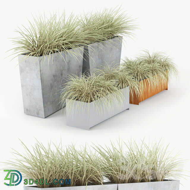 Twista Contemporary Modern Outdoor Planter Pot Grass