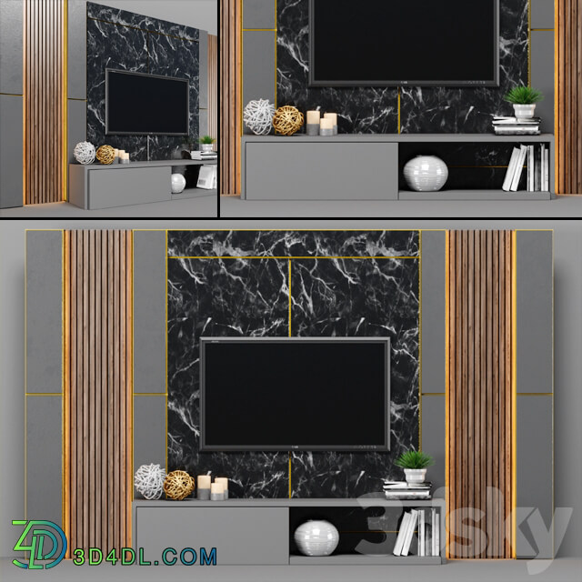 Tv Stand 18 TV Wall 3D Models