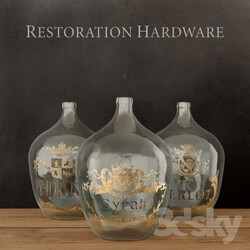 Other decorative objects RH 1920S HAND BLOWN WINE BOTTLE COLLECTION 