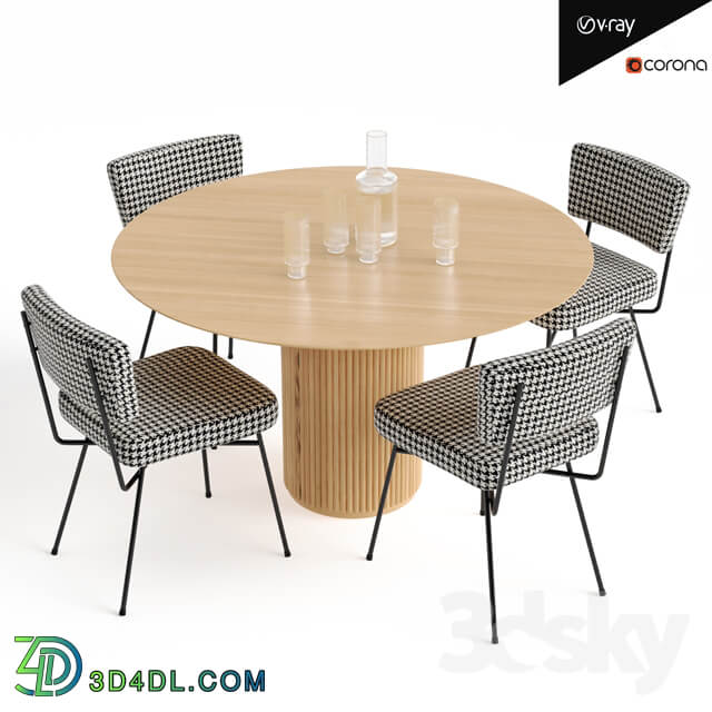 Table Chair Elettra Chair and Palais Royal dining table