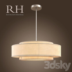 RH THREE TIER LINEN BANDED PENDANT 36 Pendant light 3D Models 