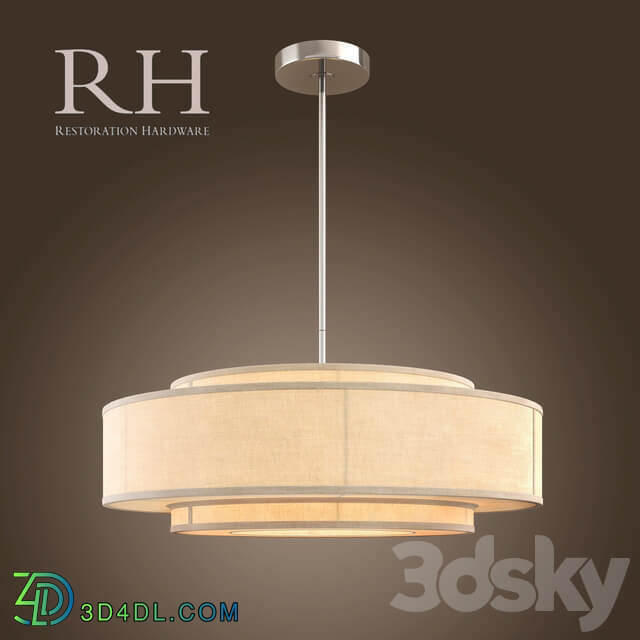 RH THREE TIER LINEN BANDED PENDANT 36 Pendant light 3D Models