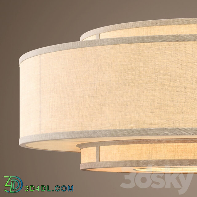 RH THREE TIER LINEN BANDED PENDANT 36 Pendant light 3D Models