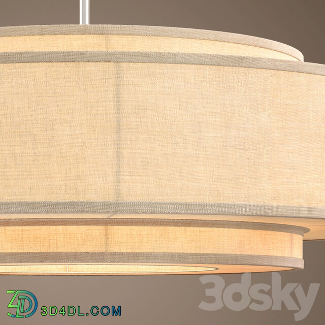 RH THREE TIER LINEN BANDED PENDANT 36 Pendant light 3D Models