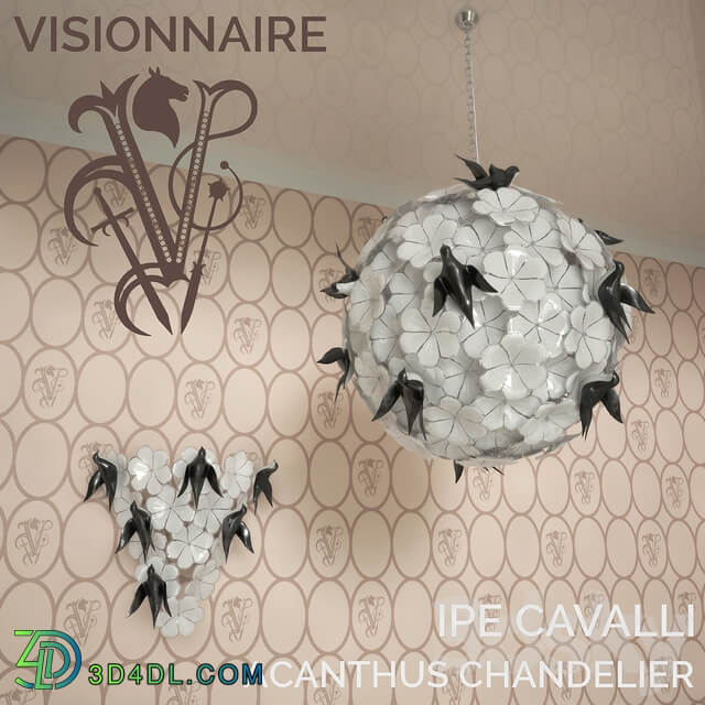 ACANTHUS CHANDELIER IPE CAVALLI VISIONNAIRE Pendant light 3D Models