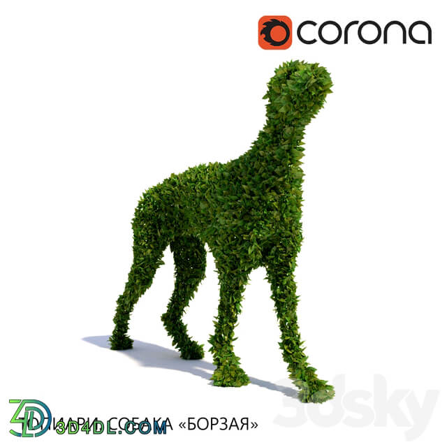 Topiary Dog quot Greyhound quot 3D Models