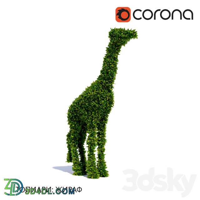 Topiary Giraffe 3D Models