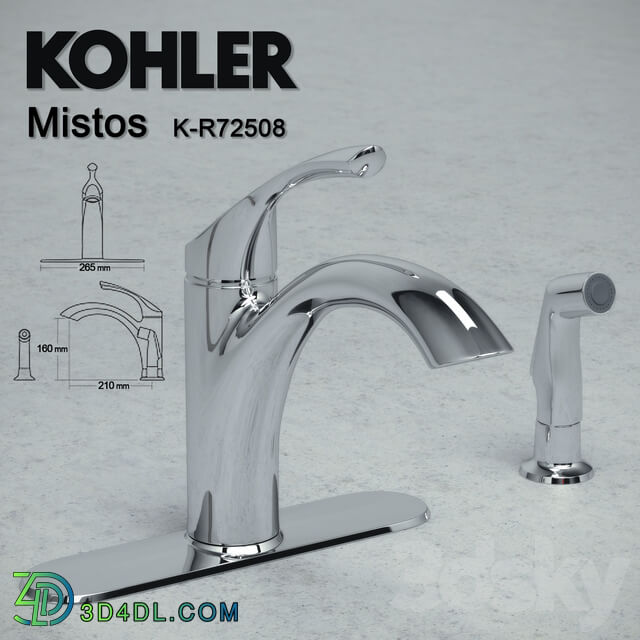 Kitchen faucet Kohler Mistos K R72508 K R72509 Faucet 3D Models