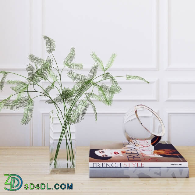 Decorative set ferns 