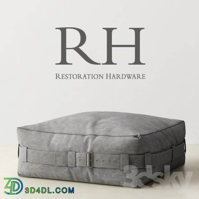 RH CARGO LOUNGE OTTOMAN