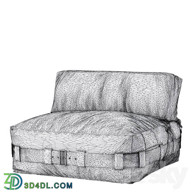 RH CARGO LOUNGE ARMLESS CHAIR