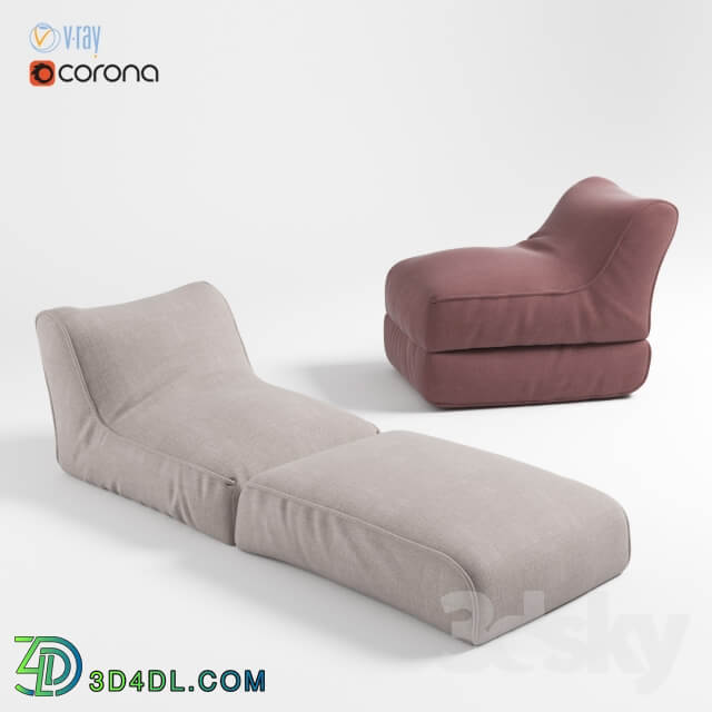 Frameless chair chaise