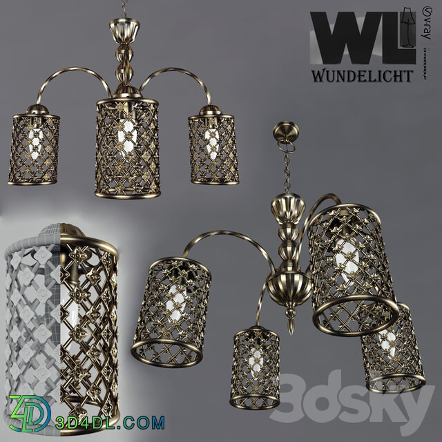 Chandelier Bronze Cell Pendant light 3D Models