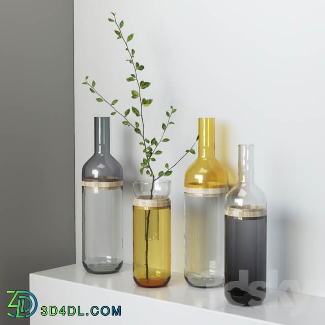 Bottle Vase Duo set dekotivnyh vases