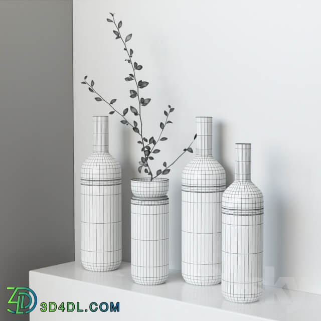 Bottle Vase Duo set dekotivnyh vases