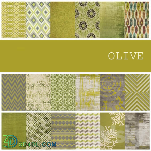 18 carpets in color OLIVE