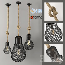 Country Loft pendant lamp Pendant light 3D Models 