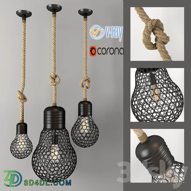 Country Loft pendant lamp Pendant light 3D Models