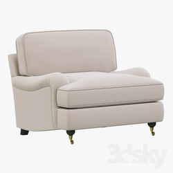 Restoration Hardware English Roll Arm Upholstered Chair 