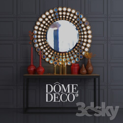 Other decorative objects Dome Deco decor set with mirror and console 